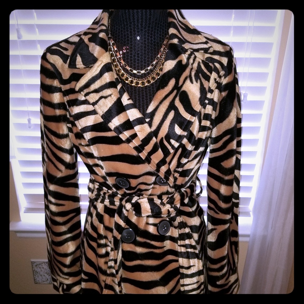 Tiger print coat